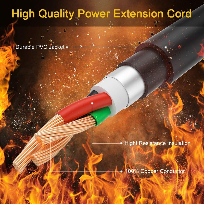 Rophor 30 Amp to 110 Adapter Generator Power Cord, 3 Prong 30 Amp to 15 Amp Generator Adapter, Nema L5-30P Male to 3X 5-20R Female with Lighted End, 1.5 FT - Image 4
